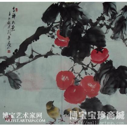 吉祥如意 写意花卉类国画 阎平作品 类别: 写意花卉类国画